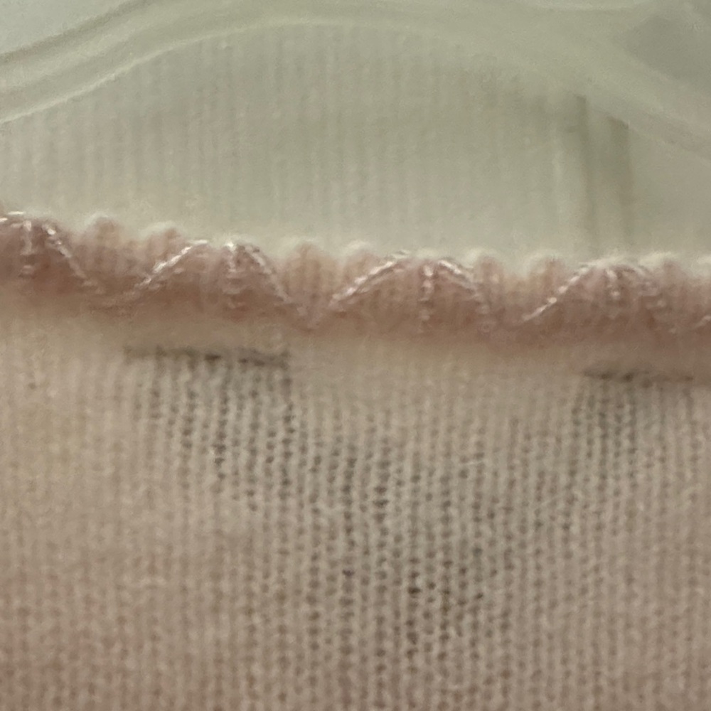 New Baby Pink Embroidered Angora blend Sweater Set - Picture 11 of 12